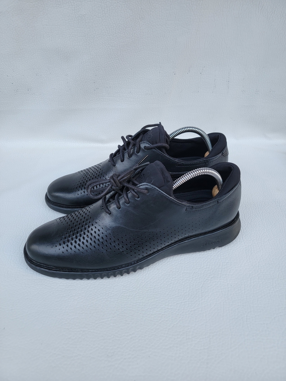 Cole Haan 2.Zerogrand Men's Laser Wingtip Oxford Black Casual Shoe Size 9.5 The